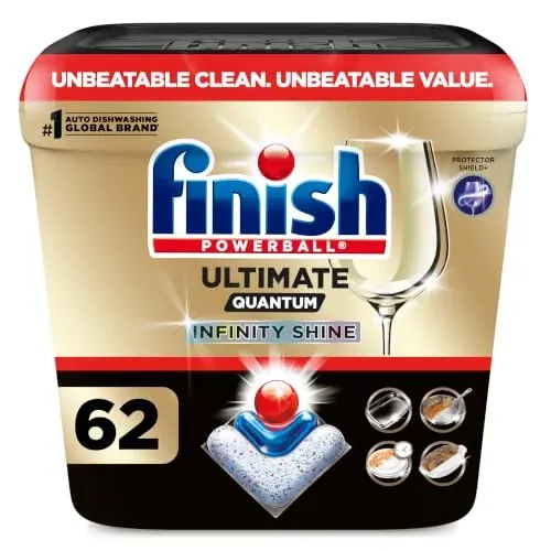 Finish Ultimate Quantum Dishwashing Tablets, Fresh, 62 Count