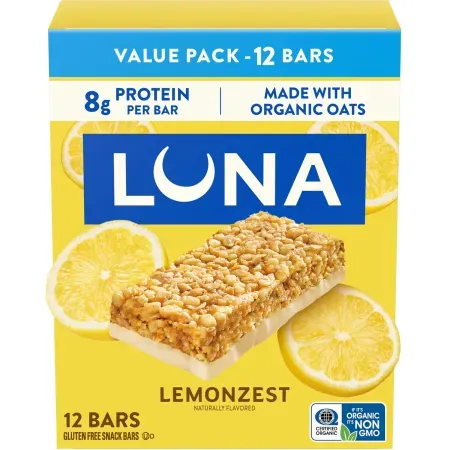 12-Count LUNA Bar Lemon Zest Bars