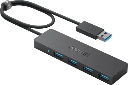 Anker 4-Port Ultra Slim USB 3.0 Hub w/ 2' Extended USB-A Cable