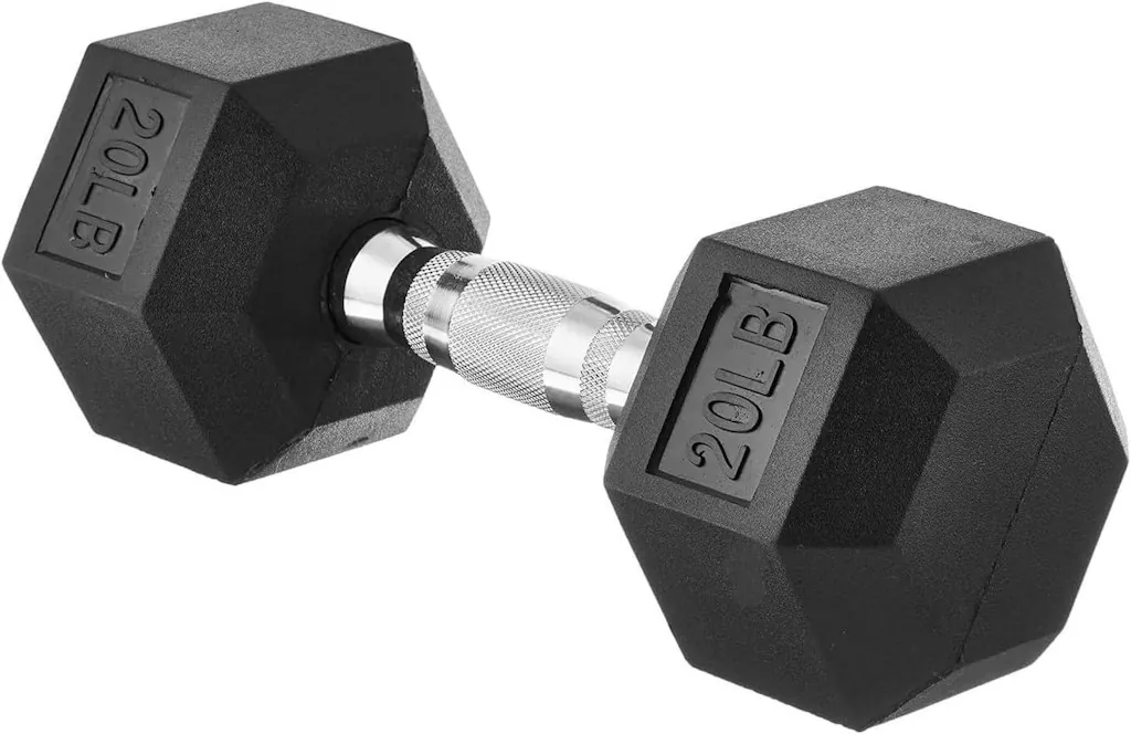 Amazon Basics Rubber Hex 20-lb. Dumbbell
