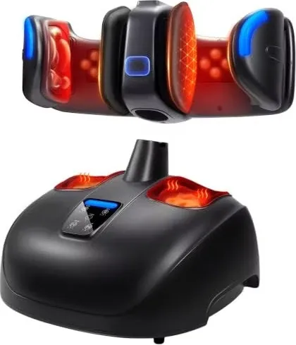 EaseZen 2-in-1 Detachable Foot and Calf Massager with Heat