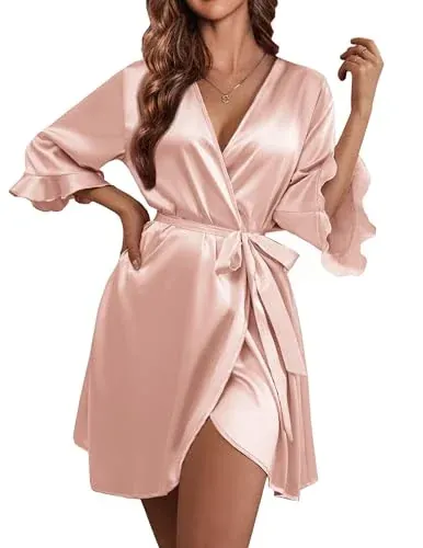 Ekouaer Women's Lingerie Kimono Robe