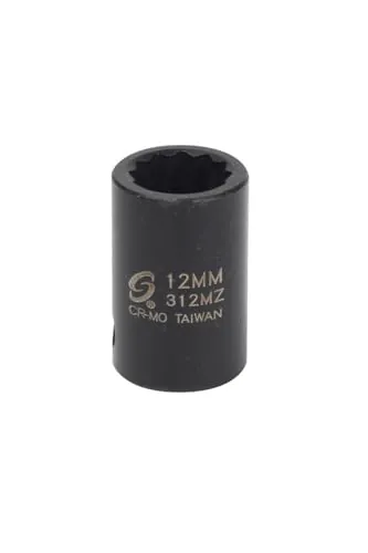 Sunex 312mz 3/8-Inch Drive 12-Mm 12-Point Metric Standard Impact Socket