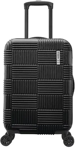 American Tourister NXT Hardside Large Checked Spinner Suitcase - Blackout