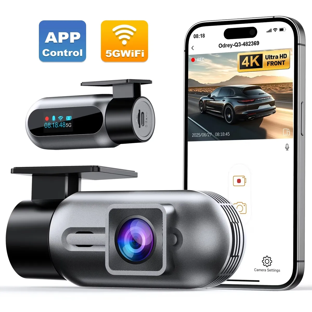 Odrey Dash Cam 4K UHD Front Dashcam