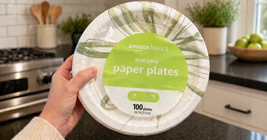 Amazon Basics Paper Plates 100-Count