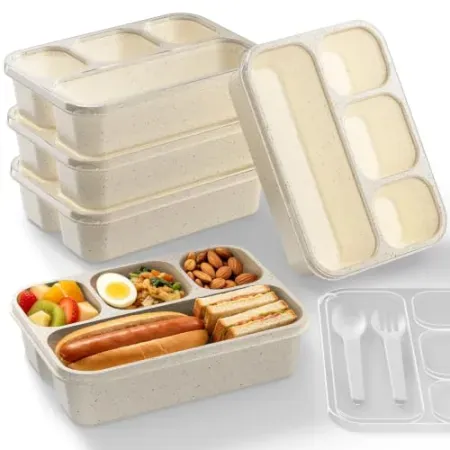 5-Pack CYMGJHNSDE 4-Compartment Lunch Box