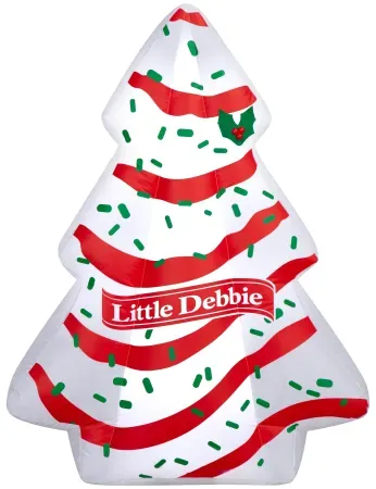 4.5' Little Debbie Inflatable Christmas Tree Cake Yard w/ LED Lights