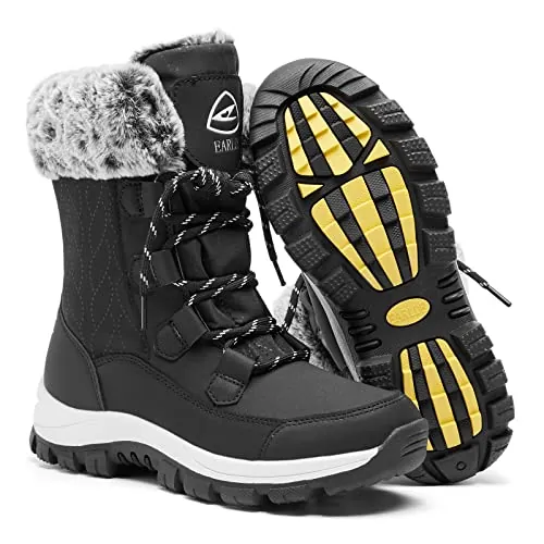 Women's Waterproof Mid-Calf Winter Snow Boots
