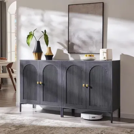 IFGET 61.75" W Modern Arch Sideboard Buffet Cabinet with Storage