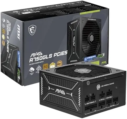 MSI MAG A750GLS PCIE5 750W 80+ Gold Fully Modular Compact Gaming Power Supply
