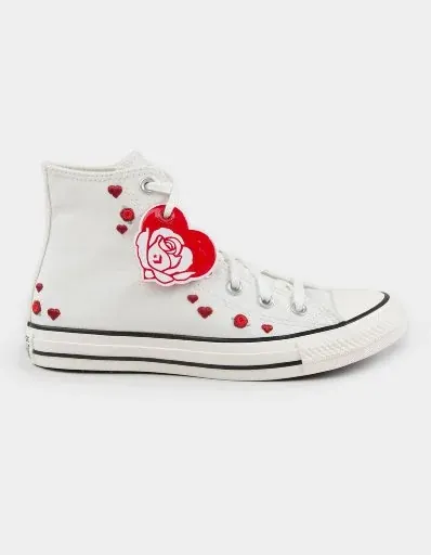 CONVERSE Chuck Taylor All Star Roses Embroidered Women's High Top Shoes, Size 5