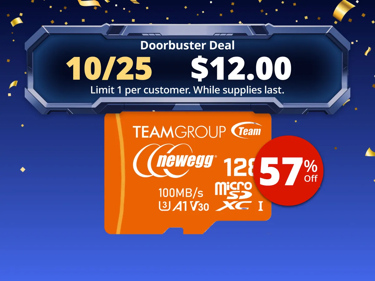 Team Newegg 128GB microSDXC A1 Card Model TUSDX128GIV30A172