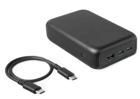 Amazon Basics 20,000 mAh Portable Charger Power Bank with 3-Port Output