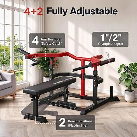 YOLEO 2-in-1 Chest Press Machine (1540-Lb Capacity)