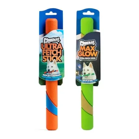 Chuckit! Interactive 12" Ultra Fetch Stick Day & Night Bundle