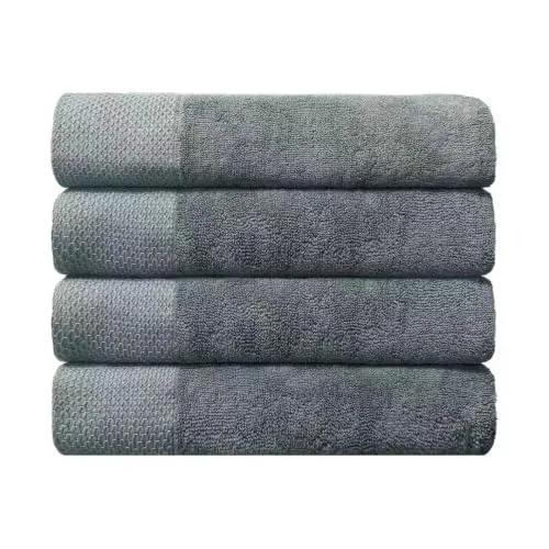 100% Cotton Bath Towels 4 Pack 400 GSM 28 x 56 Inch