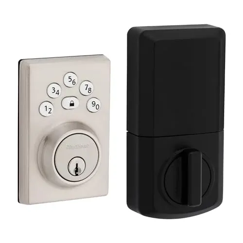 Kwikset Powerbolt 240 Electronic Keypad Deadbolt Door Lock (Satin Nickel or Matte Nickel)