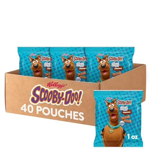 Kellogg's Scooby-Doo! Graham Cracker Snacks, Cinnamon, 40 Bags
