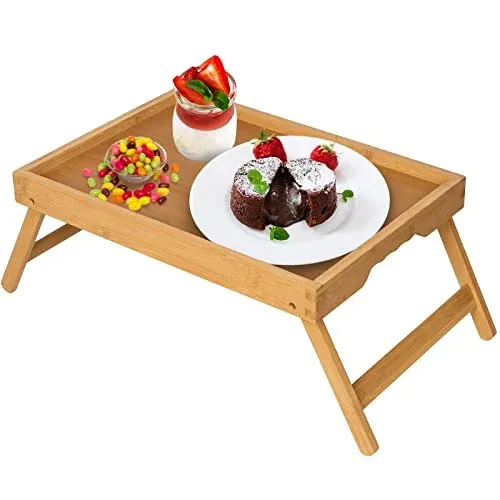 Artmeer Bamboo Bed Tray Table Medium
