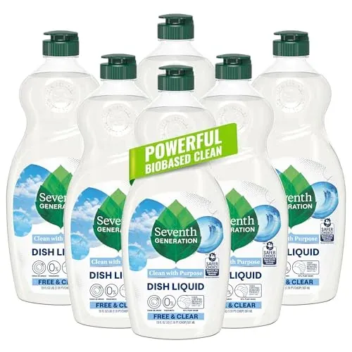 Seventh Generation Dish Liquid Soap Free & Clear 6-Pack
