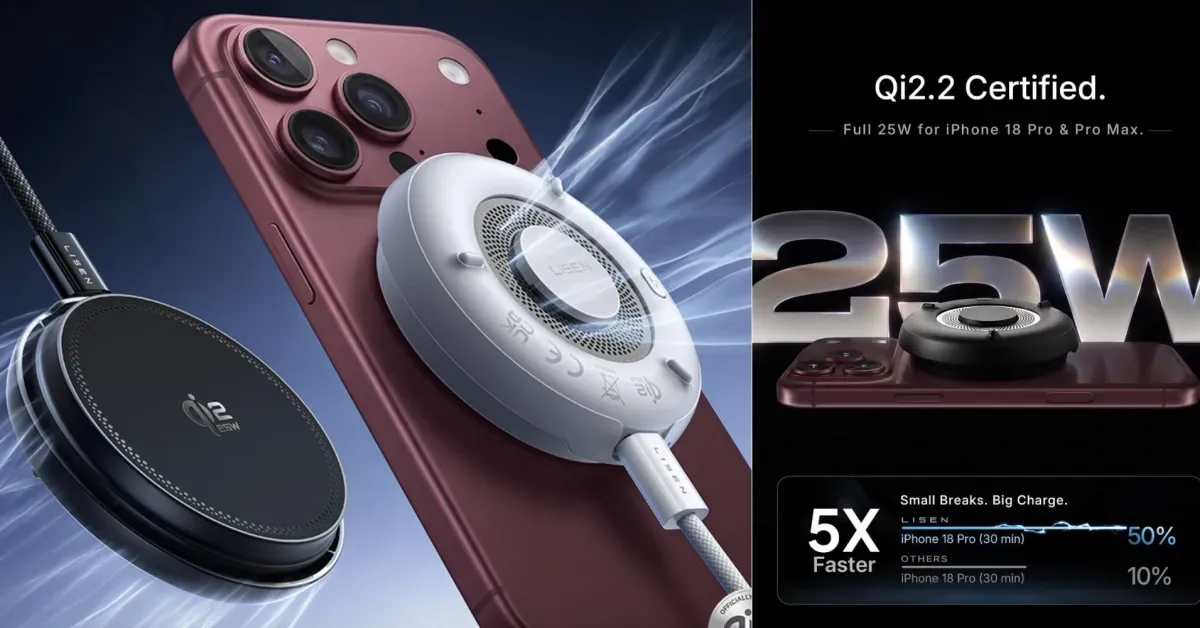 Qi2.2 25W MagSafe wireless charger