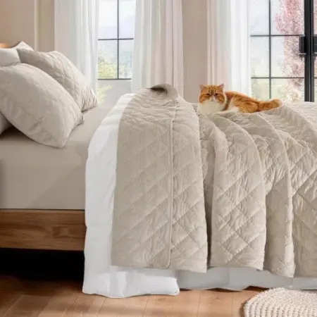 3-Piece Uqocnh Luxury Velvet Quilt Set