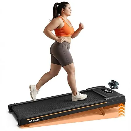 MERACH W50 Lite Walking Pad Treadmill w/ 10% Auto Incline