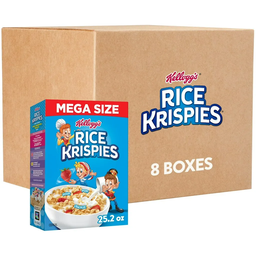 Kellogg's Rice Krispies Mega Size Original Breakfast Cereal 8-Pack