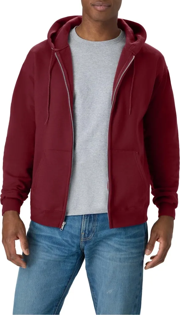 Hanes Men's EcoSmart Fleece Full-Zip Hoodie