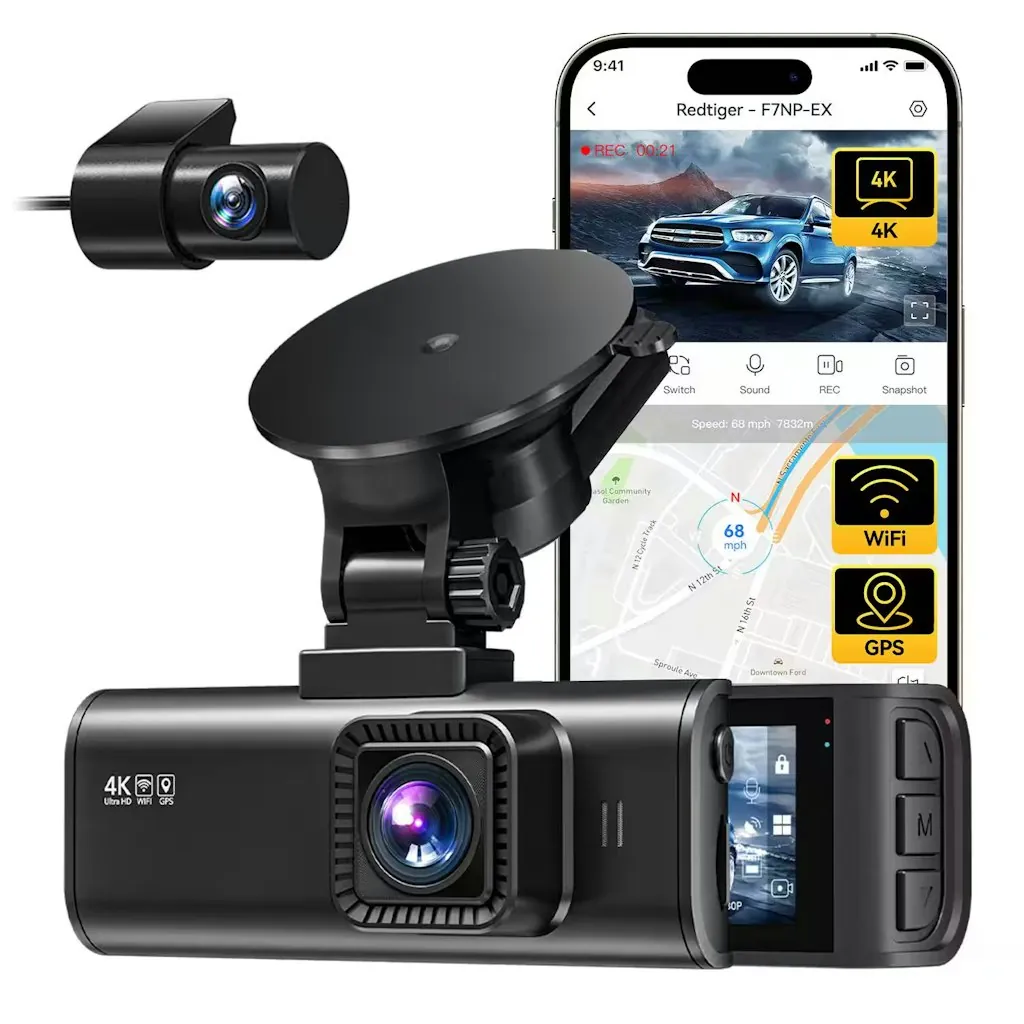 Redtiger Dual 4K/2.5K HD Dash Cam