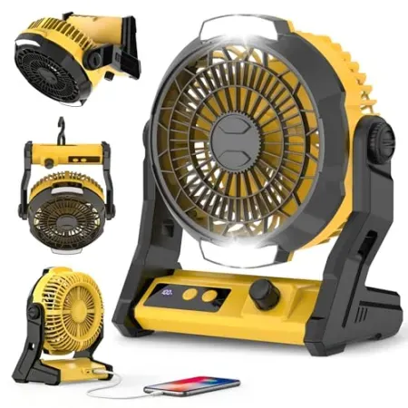 Electactic Rechargeable 3-in-1 Camping Fan w/ 10000mAh Battery