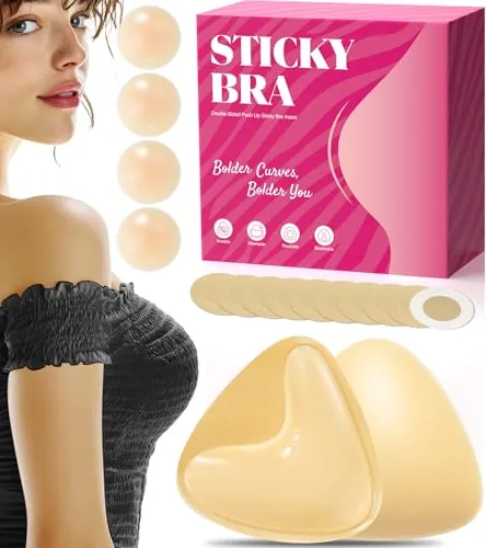 DAZLITE Sticky Bra Inserts with Nipple Covers