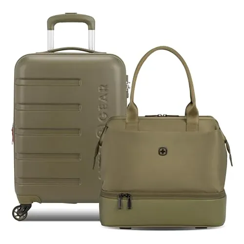 SWISSGEAR Signature Hardside Expandable Carry-On Spinner & Mini Weekender Tote Set, 2-Piece Set (19-Inch/Mini Weekender Tote)