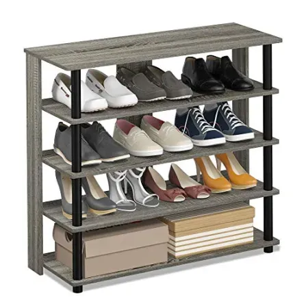 Furinno 5-Tier Wide Wooden 32" Shoe Rack
