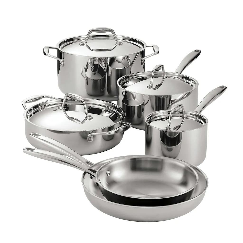 Tramontina Signature Tri-Ply Clad Stainless Steel 10-Piece Pots & Pans Set