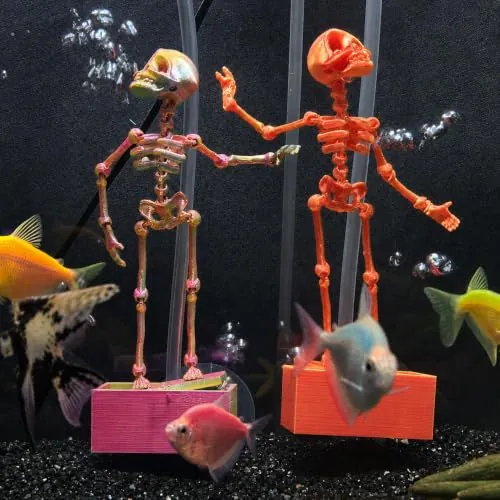2-Piece Dancing Skeleton Aquarium Bubbler