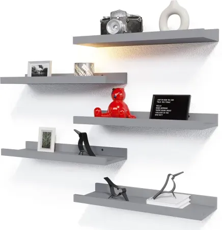 5-Piece RICHER HOUSE Floating Wall Shelf Set w/ Lip