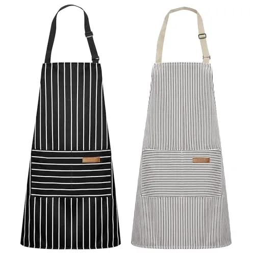Two Poly/Cotton Blend Aprons