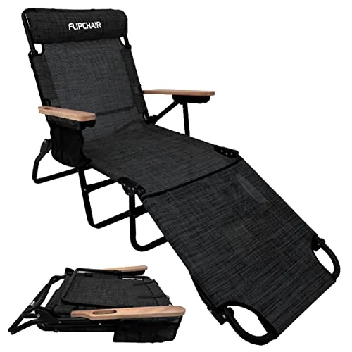 EasyGo FLIP Patio Chaise Lounger Chair with Face & Arm Holes