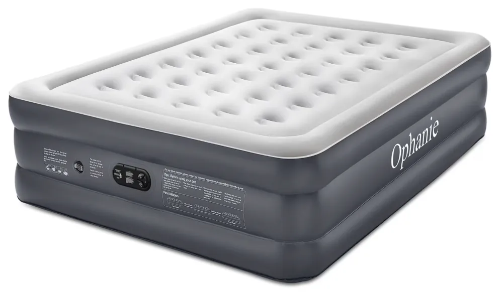 Ophanie 18" Queen Inflatable Puncture-Resistant Air Mattress w/ Built-in Pump