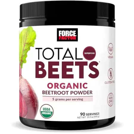 90 Servings Force Factor Total Beets Organic Beetroot Powder Superfood Supplements