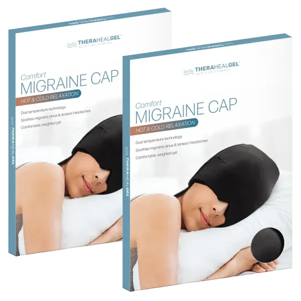 TheraHeal Gel Comfort Hot/Cold Migraine Caps 2-Pack