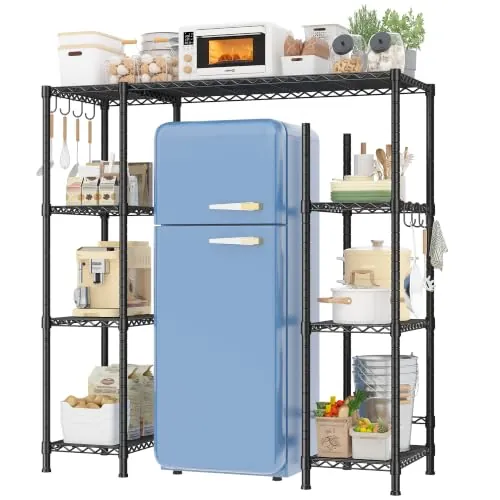 REIBII 4-Tier Adjustable Shelf Stand for Mini Fridge (52.2" H, 665-Lb Capacity)