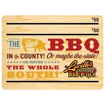 Two $50 Lucille's Smokehouse Bar-B-Que eGift Cards ($100 Value)