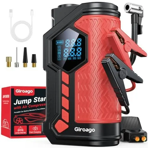 Giroago Jump Starter with Air Compressor