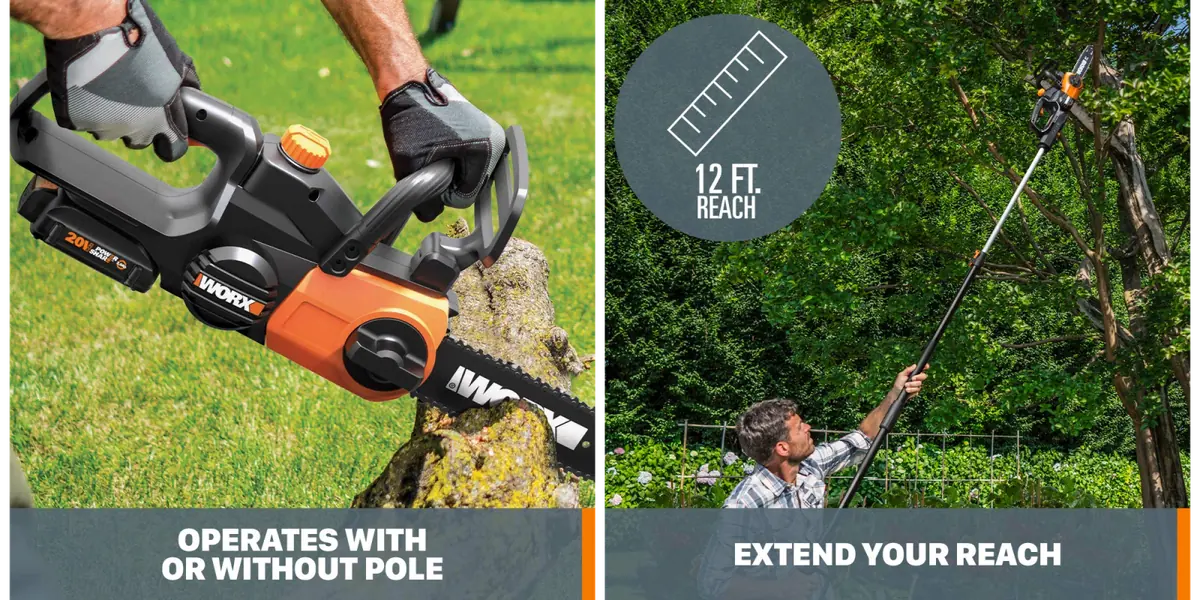 20V 10-inch 2-in-1 Cordless Electric PowerShare Chain/Polesaw dropped