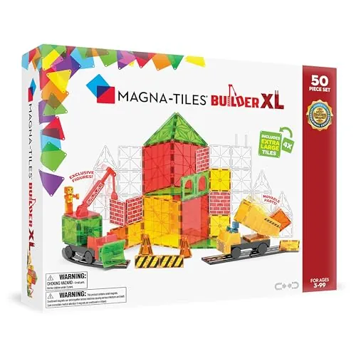 50-Piece MAGNA-TILES Builder XL Magnetic Construction