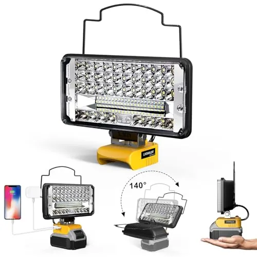 LIVOWALNY 148W 14800LM Cordless LED Work Light