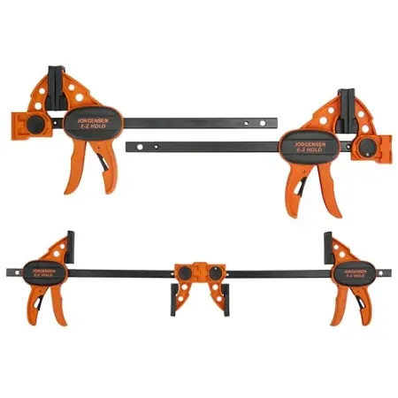 4-Pack JORGENSEN E-Z Hold 200LBS Light Duty Woodworking Bar Clamps